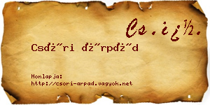 Csóri Árpád névjegykártya
